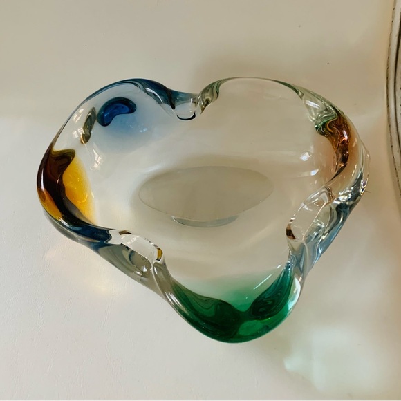 Frantisek Zemek “Rhapsody” Glass Bowl Bohemia Czech Studio Art 1950 - Picture 8 of 12